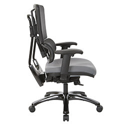 Vertical Black Mesh Back Chair with Shiny Black Base 1